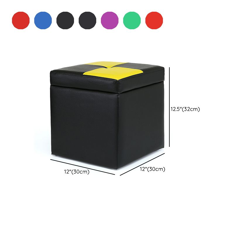 Modern Color Block Square Cube Water Resistant Storage Ottoman Clearhalo 'furn' 'furn_ottomans_poufs' 'Furniture' 'Living Room Furniture' 'Ottomans & Poufs' 'ottomans_poufs' 1200x1200_11b71747-08c9-45f6-9370-a5fc1e7d75b2