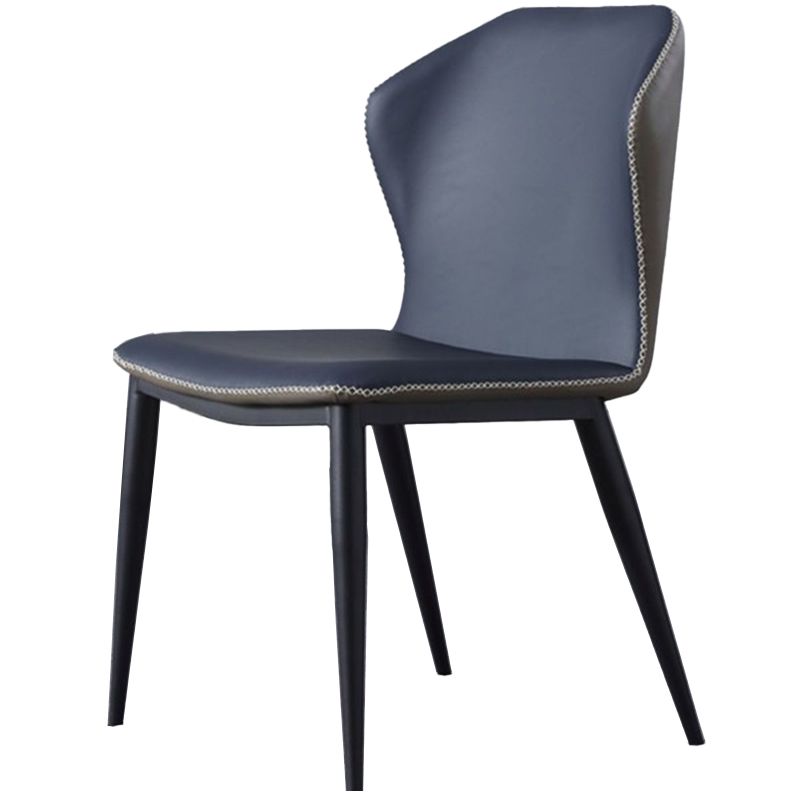 Modern Style Faux Leather Dining Chair Armless Wingback Side Chair for Home Use Clearhalo 'Dining Chairs' 'Dining Tables & Seating' 'dining_chair' 'furn' 'furn_dining_chair' 'Furniture' 'Kitchen & Dining Furniture' 1200x1200_11b89ed8-4319-4280-9354-6935b35d1655