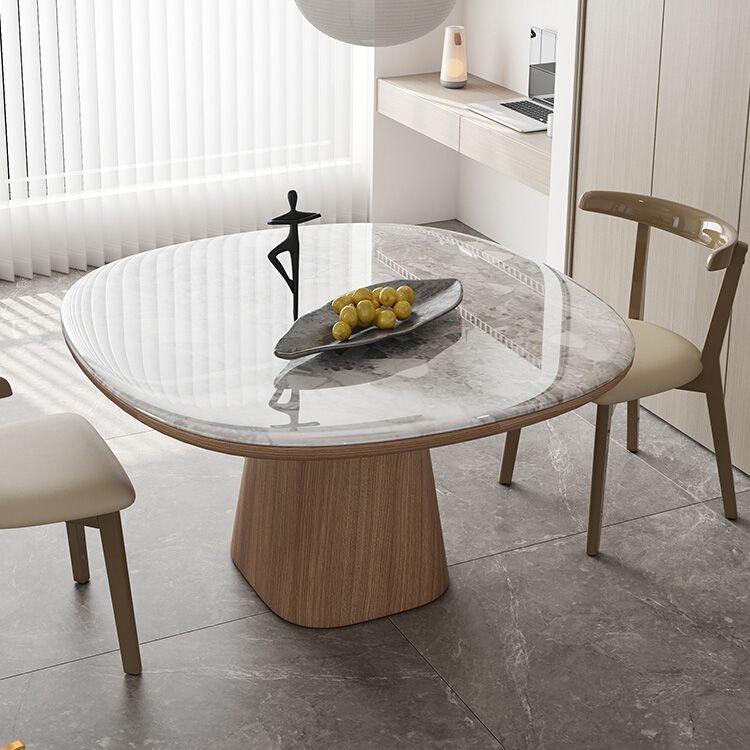 Solid Wood Base Table Square Dining Table for Kitchen Dining Room Clearhalo 'Dining Tables & Seating' 'Dining Tables' 'dining_table' 'furn' 'furn_dining_table' 'Furniture' 'Kitchen & Dining Furniture' 1200x1200_11b90425-a711-46af-9f98-4570d126a678