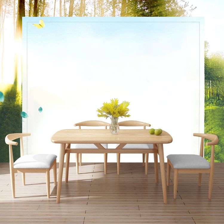 Standard Wood Top Dining Set with 4 Light Brown Wood Legs Base for Dining Furniture Clearhalo 'Dining Room Sets' 'Dining Tables & Seating' 'dining_room_set' 'furn' 'furn_dining_room_set' 'Furniture' 'furniture_dining_room_set' 'Kitchen & Dining Furniture' 'kitchen&dining_furn' 'kitchen' 1200x1200_11b9fda9-f601-4529-b8d6-9e530ce3b9a4