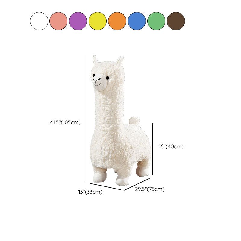 Plush Standard Stool Modern Simple Children's Alpaca Animal Stool Clearhalo 'furn' 'furn_ottomans_poufs' 'Furniture' 'Living Room Furniture' 'Ottomans & Poufs' 'ottomans_poufs' 1200x1200_11bb9605-8825-4d72-ac19-756a24098c1e