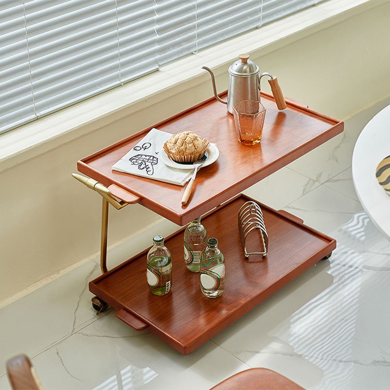 Solid Wood Sofa Side Accent Table with Shelf Rectangular Living Room Double Tier Clearhalo 'Coffee & Accent Tables' 'End & Side Tables' 'end_side_tables' 'furn' 'furn_end_side_tables' 'Furniture' 'Living Room Furniture' 1200x1200_11bc682e-17bb-443d-8949-39940f0836aa