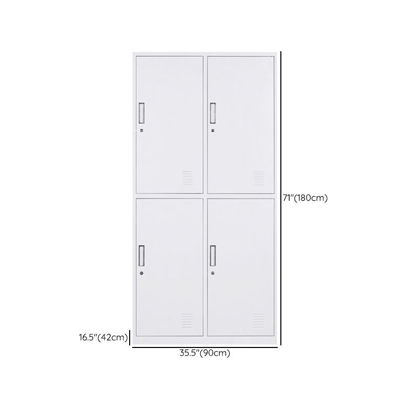 Metal Gray Cabinet for Bathroom Contemporary Storage Cabinet with Hinged Doors Clearhalo 'Armoires & Wardrobes' 'armoires_wardrobes' 'Bedroom Furniture' 'furn' 'furn_armoires_wardrobes' 'Furniture' 1200x1200_11bdce33-fe85-4d0a-a747-aae1026a4f95