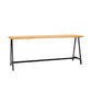 Pine Wood Bar Dining Table Rectangle Industrial Bar Table with Black Trestle Base Clearhalo 'Bar Furniture' 'Bar Tables' 'bar_tables' 'furn' 'furn_bar_tables' 'Furniture' 'furniture_bar_tables' 'Kitchen & Dining Furniture' 1200x1200_11bea3bd-e400-4cd0-8b41-b3a2a8fcdf4c