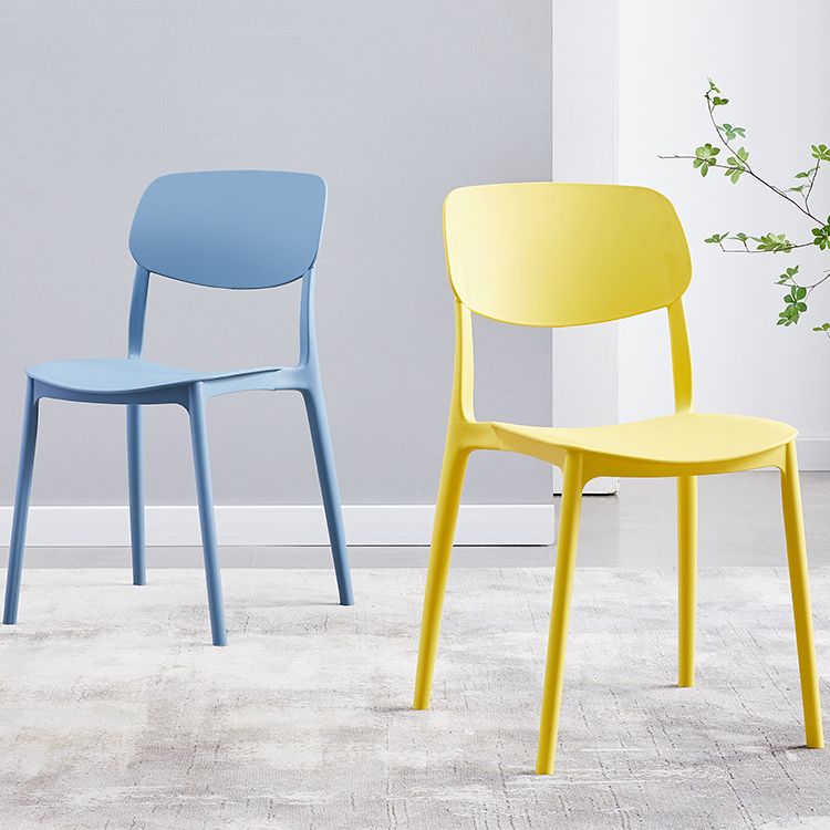 Modern Style Open Back Chair Kitchen Armless Chair with Plastic Legs Clearhalo 'Dining Chairs' 'Dining Tables & Seating' 'dining_chair' 'furn' 'furn_dining_chair' 'Furniture' 'furniture_dining_chair' 'Kitchen & Dining Furniture' 1200x1200_11bf1a94-1bcd-494b-81ec-754b4676bf5f