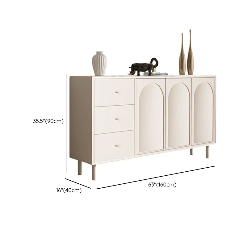 リビングルーム用のドア付きモダンなダイニングサーバーエンジニアリングウッドビュッフェサーバー