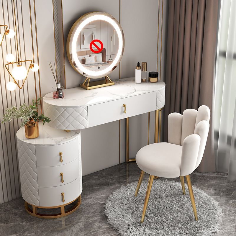 Glam Bedroom Make-up Vanity Mirror With Drawer Makeup Vanity Set