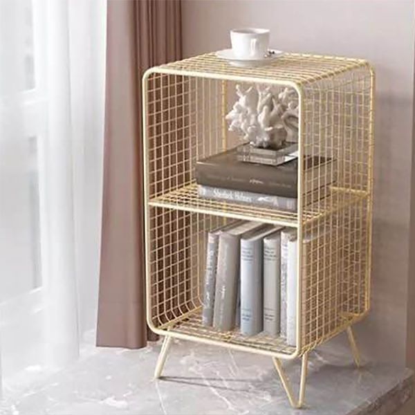 Metal Nightstand with Legs Glam Night Table with Shelves in Silver/Gold/Black Clearhalo 'Bedroom Furniture' 'furn' 'furn_night_stand' 'Furniture' 'night_stand' 'Nightstands' 1200x1200_11bffeba-3bef-4aa7-b910-4503e365e5b7
