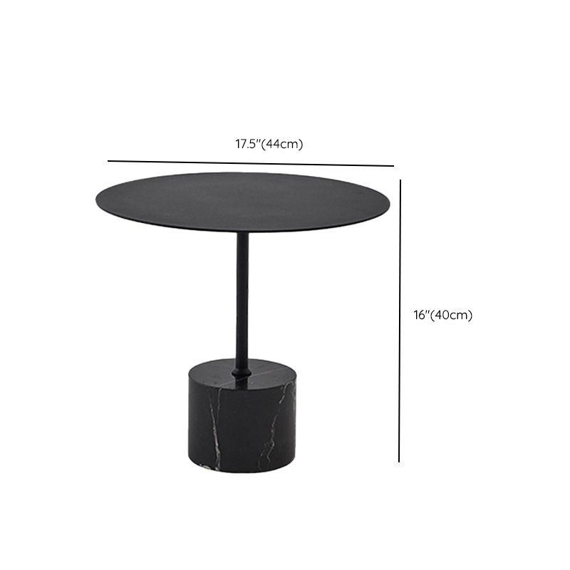 Black End Slide Table Round Living Room Pedestal Marble Corner Table Clearhalo 'Coffee & Accent Tables' 'End & Side Tables' 'end_side_tables' 'furn' 'furn_end_side_tables' 'Furniture' 'Living Room Furniture' 1200x1200_11c293c1-2e9b-4903-9f5d-dfaba0b9a238