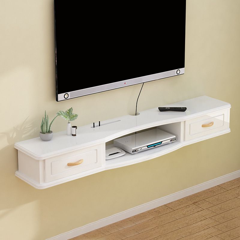 9.5" H Wall-mounted Wooden TV Stand Console Open Storage TV Stand with 2 Drawers Clearhalo 'furn' 'furn_tv_stands_entertainment_centers' 'Furniture' 'Living Room Furniture' 'TV Stands & Entertainment Centers' 'TV Stands & Media Storage Furniture' 'tv_stands_entertainment_centers' 1200x1200_11c3bce9-12cb-4963-a149-6a7368cf1662