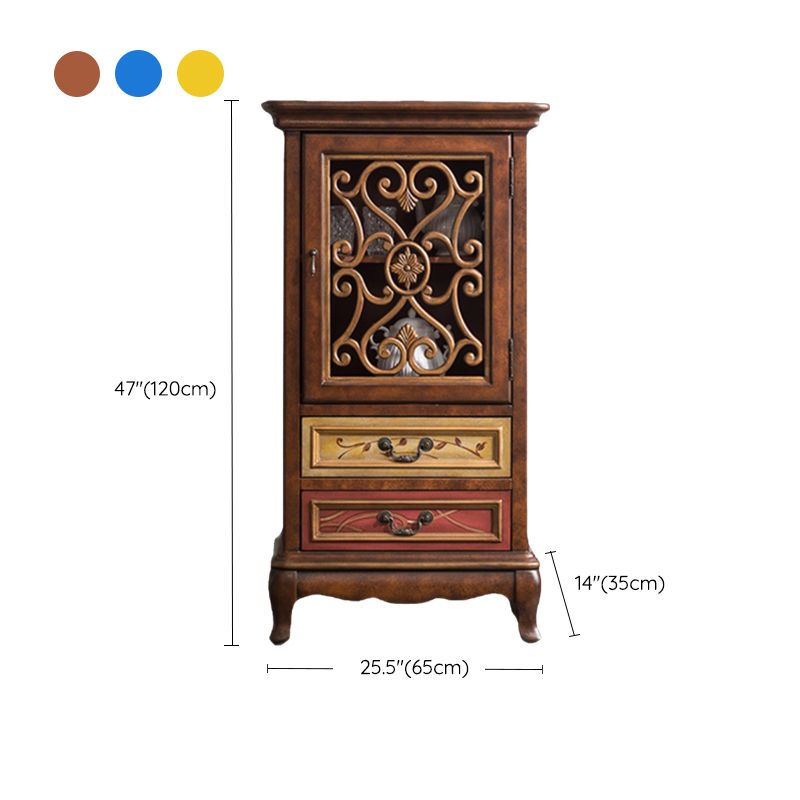1- Door Wooden Cabinet, Rectangle Accent Cabinet with Drawers Clearhalo 'Cabinets & Chests' 'cabinets_chests' 'furn' 'furn_cabinets_chests' 'Furniture' 'Living Room Furniture' 1200x1200_11c4b811-3c47-45f8-9f36-792b53eb2ee5