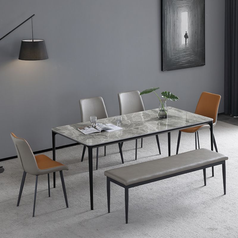 Chaises de salle à manger contemporaines chaises de salle à manger sans bras en cuir pour la maison