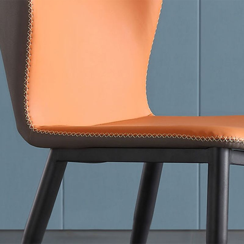 Contemporary Style Chair Dining Armless Wingback Side Chairs with Metal Legs for Kitchen Clearhalo ' kitchen&dining_furn' 'Dining Chairs' 'Dining Tables & Seating' 'dining_chair' 'furn' 'furn_dining_chair' 'Furniture' 'furniture_dining_chair' 'Kitchen & Dining Furniture' 'kitchen' 1200x1200_11c8058b-9169-4f3e-a03c-285c54336c98