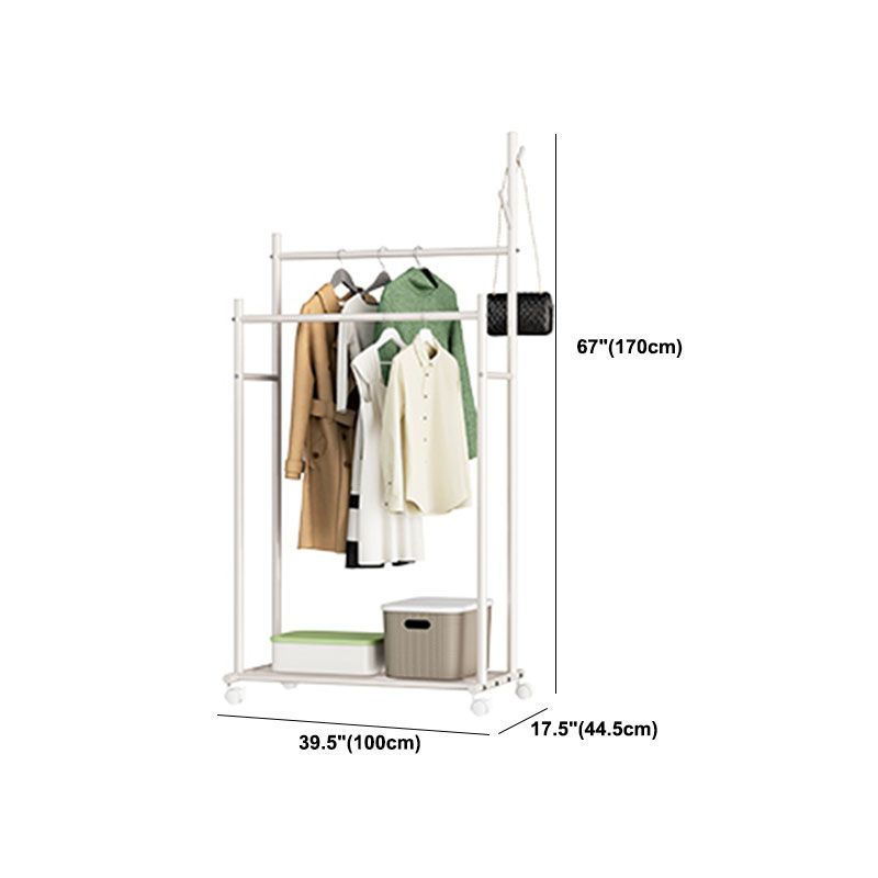 Nordic Hall Stand Stand Hooks and Castors Hall Tree Hanger Sala de dibujo