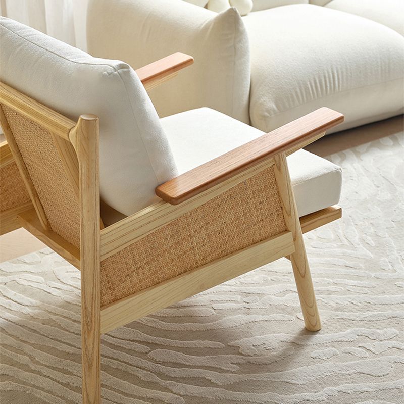 Sedia a braccio di velluto largo 29,92 "braccia in legno massiccio incluso la sedia per la camera da letto