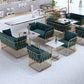 Glam Kitchen Table with Faux Marble Top Gold Metal Legs for Home Clearhalo 'Dining Tables & Seating' 'Dining Tables' 'dining_table' 'furn' 'furn_dining_table' 'Furniture' 'Kitchen & Dining Furniture' 1200x1200_11cb01ec-b683-43e5-a8ac-6333540e0dee