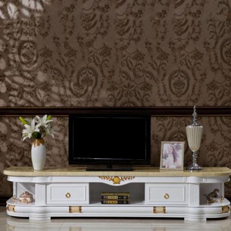 European TV Cabinet Living Room Bedroom Floor Classic TV Console with Cabinet Clearhalo 'furn' 'furn_tv_stands_entertainment_centers' 'Furniture' 'Living Room Furniture' 'TV Stands & Entertainment Centers' 'TV Stands & Media Storage Furniture' 'tv_stands_entertainment_centers' 1200x1200_11cb5b54-5efa-42b0-a6d6-aa76f3ce462e