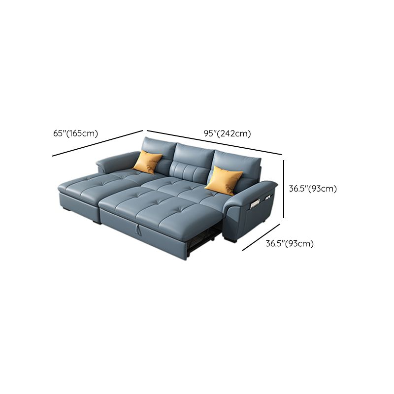 Stainless Steel Blue Genuine Leather Living Room Flared Arm Sofa Clearhalo 'furn' 'furn_sofas' 'Furniture' 'Living Room Furniture' 'Sofa' 'sofas' 1200x1200_11cd3d84-9786-4a69-abdf-e51ed951fa74