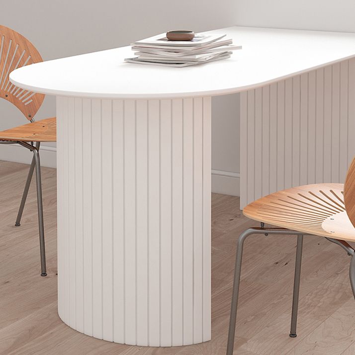 Contemporary Style Stone Dining Table Double Pedestal Table for Dining Room Clearhalo ' dining_table' 'Dining Tables & Seating' 'Dining Tables' 'furn' 'furn_dining_table' 'Furniture' 'furniture_dining_table' 'Kitchen & Dining Furniture' 'kitchen&dining_furn' 'kitchen' 'kitchen_dining_table' 1200x1200_11cee8ef-7e4d-47a0-8ea6-55cd0fbe8275