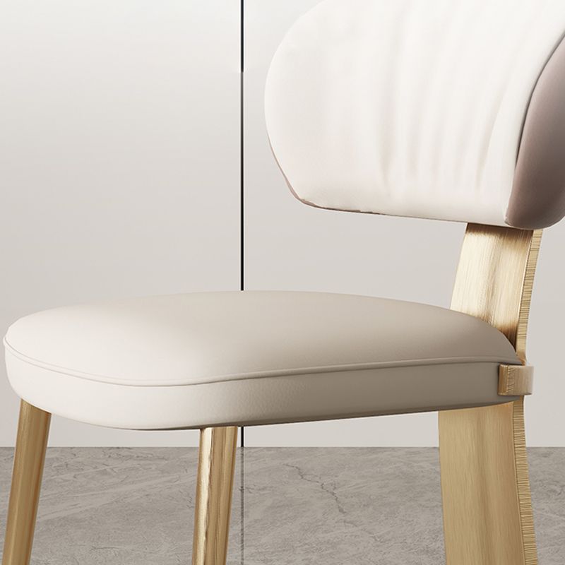 Glam Dining Chair Armless Dining Chair with Metal Legs for Kitchen Clearhalo 'Dining Chairs' 'Dining Tables & Seating' 'dining_chair' 'furn' 'furn_dining_chair' 'Furniture' 'Kitchen & Dining Furniture' 1200x1200_11d0d104-db7f-464a-9518-dcfacfe7e9c4