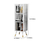 Modern Vertical Bookcase Metal Closed Storage Bookshelf for Bedroom
