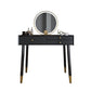 Scandinavian Lighted Mirror Makeup Vanity Desk in Wood Vanity Dressing Table Set Clearhalo 'Bedroom Furniture' 'furn' 'furn_makeup_vanities' 'Furniture' 'Makeup Vanities' 'makeup_vanities' 1200x1200_11d384bb-7f2d-4633-afde-bf9d78fbb8ec