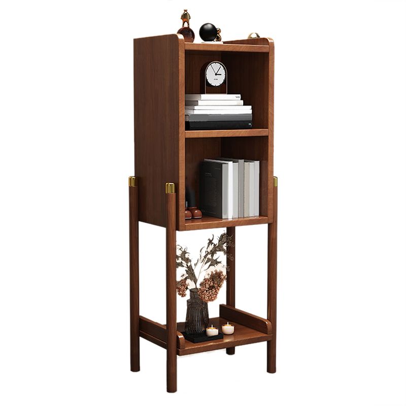 Libreria di scaffale in legno di gomma urbano chiuso per soggiorno verticale per soggiorno