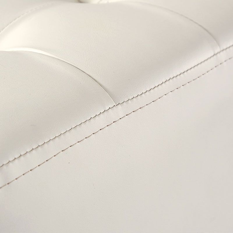 Glam Pouf Ottoman Genuine Leather Upholstered Tufted Square Ottoman with Metal Legs Clearhalo 'furn' 'furn_ottomans_poufs' 'Furniture' 'Living Room Furniture' 'Ottomans & Poufs' 'ottomans_poufs' 1200x1200_11d61541-445a-4622-b00c-def3c1d0dd84