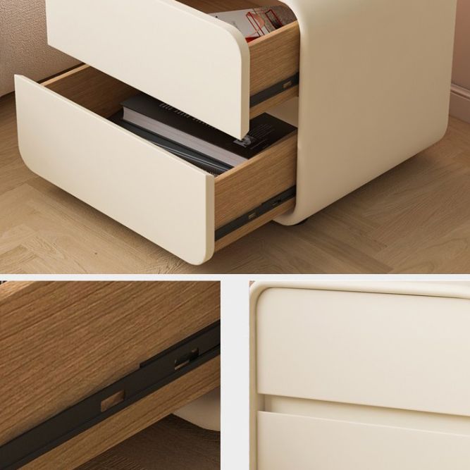 Massives Holzbett Nachttisch zeitgenössischer Nachtkabine mit 2 Schubladen