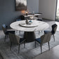 Contemporary Style Marble Table Round Pedestal Base Dining Table with Turntable Clearhalo ' dining_table' 'Dining Tables & Seating' 'Dining Tables' 'furn' 'furn_dining_table' 'Furniture' 'furniture_dining_table' 'Kitchen & Dining Furniture' 'kitchen&dining_furn' 'kitchen' 'kitchen_dining_table' 1200x1200_11d75f03-e394-4caa-bfb8-b570e4f15b10