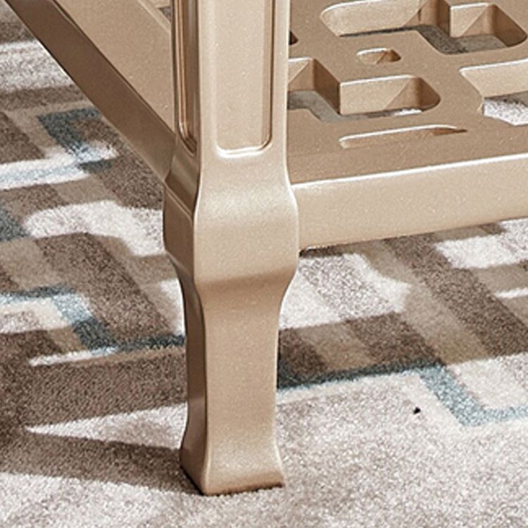 Modernistic Rectangular Side Table 26" Tall 4 Legs End Table