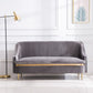 29.5"H Microsuede / Velvet Solid Color Sloped Arm Sofa for Living Room Clearhalo 'furn' 'furn_sofas' 'Furniture' 'furniture_sofas' 'Living Room Furniture' 'Sofa' 'sofas' 1200x1200_11d88d6b-6614-4135-aebf-871b0b267bd6