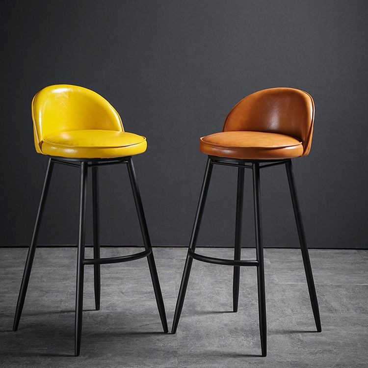 Contemporary Restaurant Footrest Stool Matte Finish Leather Barstool Clearhalo 'Bar Furniture' 'Bar Stools' 'bar_stools' 'furn' 'furn_bar_stools' 'Furniture' 'furniture_bar_stools' 'Kitchen & Dining Furniture' 1200x1200_11da5592-dc78-47c3-b735-1d5153a0e863