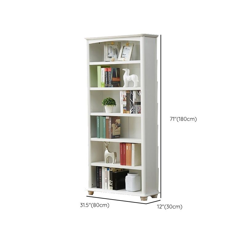 Contemporary Wood Bookshelf Standard Closed Back White Bookcase Clearhalo 'Bookcases' 'furn' 'furn_bookcases' 'Furniture' 'Office Furniture' 1200x1200_11ddf8ad-f888-49fe-b878-76707a296a4a