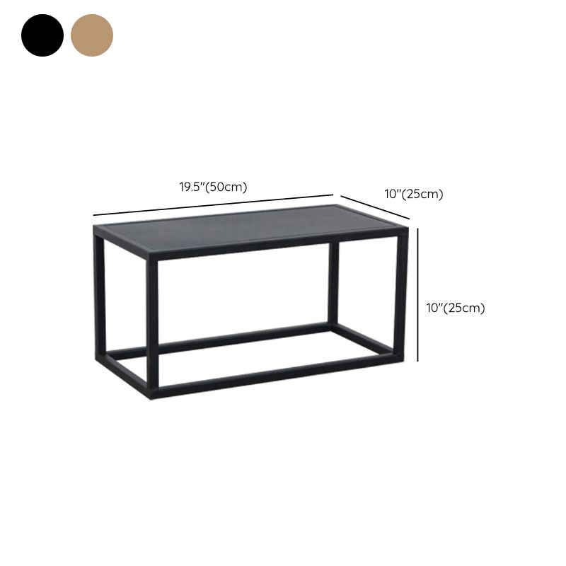 Mesa de deslizamiento de extremo de metal de mediados de siglo Mesa de esquina de sofá marco minimalista