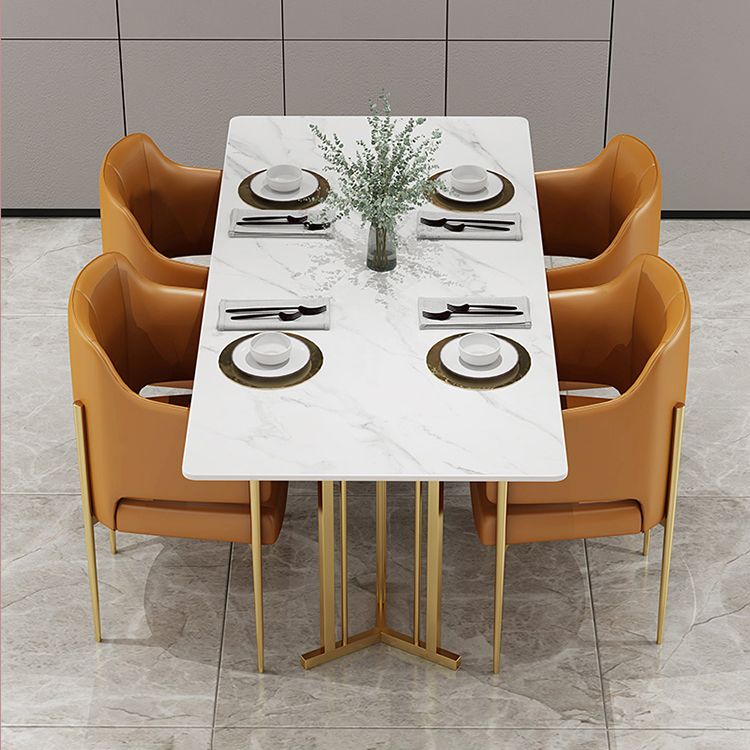 Sintered Stone White Dining Table Traditional Luxury Dining Table with Metal Base Clearhalo ' dining_table' 'Dining Tables & Seating' 'Dining Tables' 'furn' 'furn_dining_table' 'Furniture' 'furniture_dining_table' 'Kitchen & Dining Furniture' 'kitchen&dining_furn' 'kitchen' 'kitchen_dining_table' 1200x1200_11e065d2-4409-45d8-9dd0-ee38027f60d6