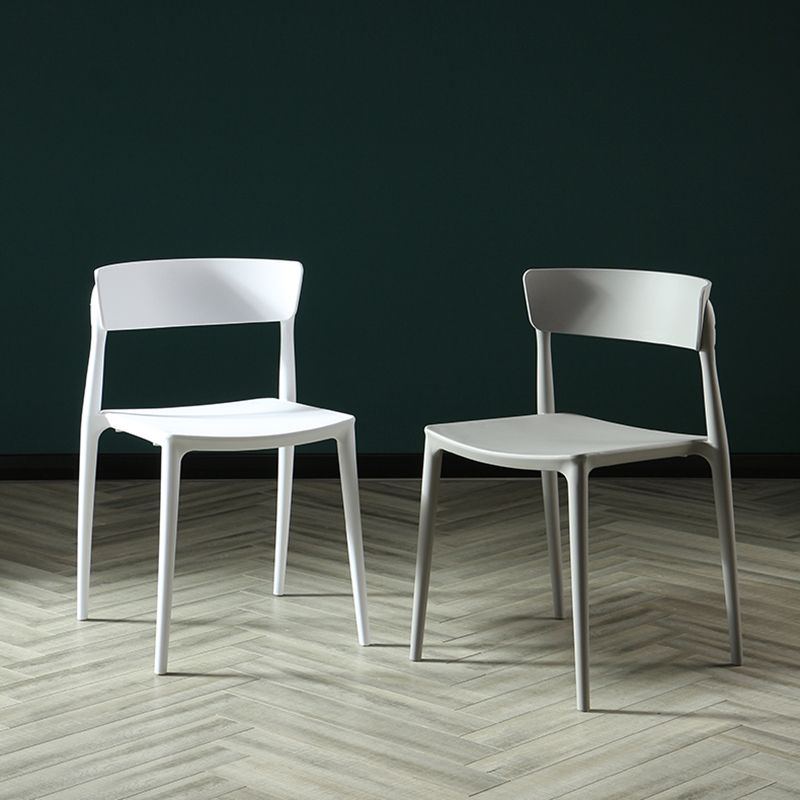Scandinavian Plastic Dining Armless Chair Open Back Side Chair Clearhalo ' kitchen&dining_furn' 'Dining Chairs' 'Dining Tables & Seating' 'dining_chair' 'furn' 'furn_dining_chair' 'Furniture' 'furniture_dining_chair' 'Kitchen & Dining Furniture' 'kitchen' 1200x1200_11e1db76-8f8f-410d-80cf-0f3244fc3491