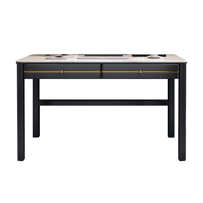 Contemporary Office Desk Antique Finish Solid Wood Computer Desk Clearhalo 'furn' 'furn_office_desk' 'Furniture' 'Office Desks' 'Office Furniture' 'office_desk' 1200x1200_11e1f7b4-d379-45d0-b848-0c7a51244a7c