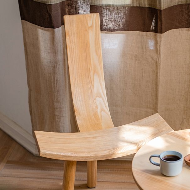 Natuurlijke moderne indoor eetstoel stoel vast houten zijstoel