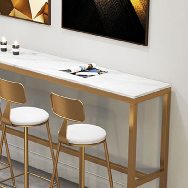 White Stone Top Table and Stool Set 1/2/5/7 Pieces Indoor Glam Counter Height Set Clearhalo 'Bar Furniture' 'furn' 'furn_home_bar_bar_sets' 'Furniture' 'Home Bars & Bar Sets' 'home_bar_bar_sets' 'Kitchen & Dining Furniture' 1200x1200_11e23290-8b57-46a3-83be-14a142f4aa7e