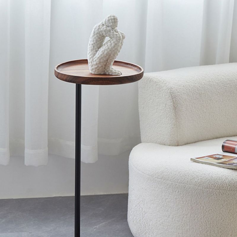 27.55 "背の高いトレイトップサイドテーブルコンテンポラリーラウンドエンドテーブルスタンド