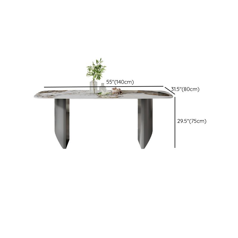 Set di tavoli da pranzo rettangolare 1/2/5/7 pezzi set da pranzo in pietra bianca per cucina