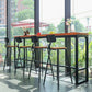Trestle Solid Wood Counter Set 1/2/5 Pieces Natural Glam Indoor Table and Stool Set Clearhalo 'Bar Furniture' 'furn' 'furn_home_bar_bar_sets' 'Furniture' 'Home Bars & Bar Sets' 'home_bar_bar_sets' 'Kitchen & Dining Furniture' 1200x1200_11e692e6-9bac-46e3-8203-14df45e3f50f