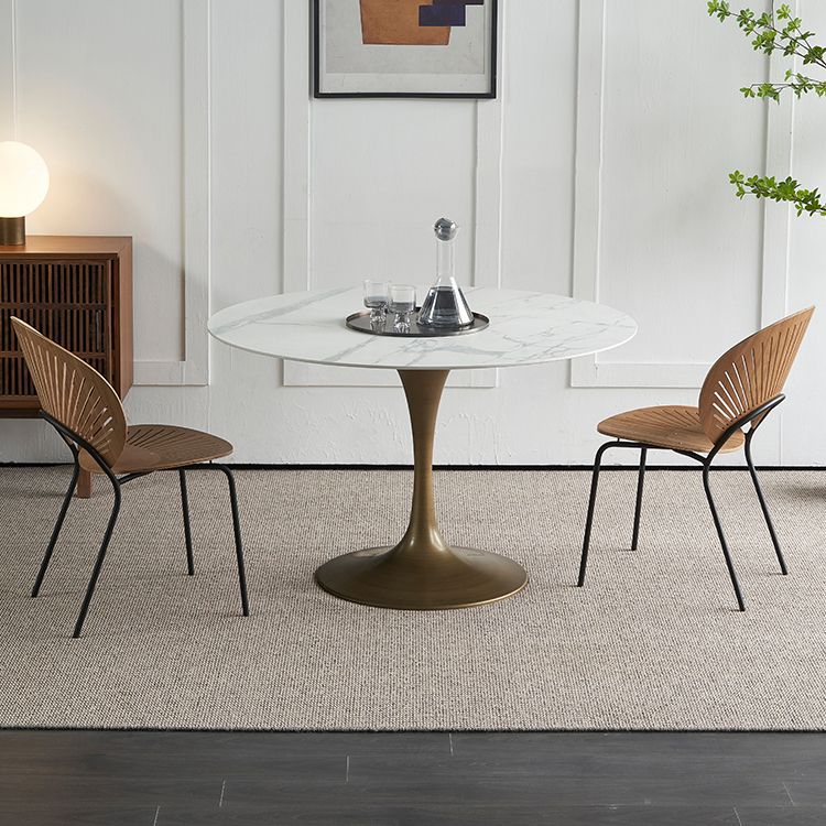 Modern Style Stone Dining Table Tulip Base Dining Site Table, for Dining Room Clearhalo ' dining_table' 'Dining Tables & Seating' 'Dining Tables' 'furn' 'furn_dining_table' 'Furniture' 'furniture_dining_table' 'Kitchen & Dining Furniture' 'kitchen&dining_furn' 'kitchen' 'kitchen_dining_table' 1200x1200_11e6dfe4-31f3-436c-8308-3534ff3bdff4