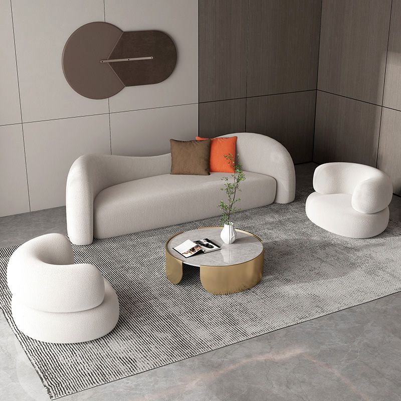 Schuine armen geen pijnlijke bank moderne krasbestendige gebogen loveseat