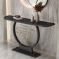 Contemporary Half Moon Console Accent Table Antique Finish Console Table