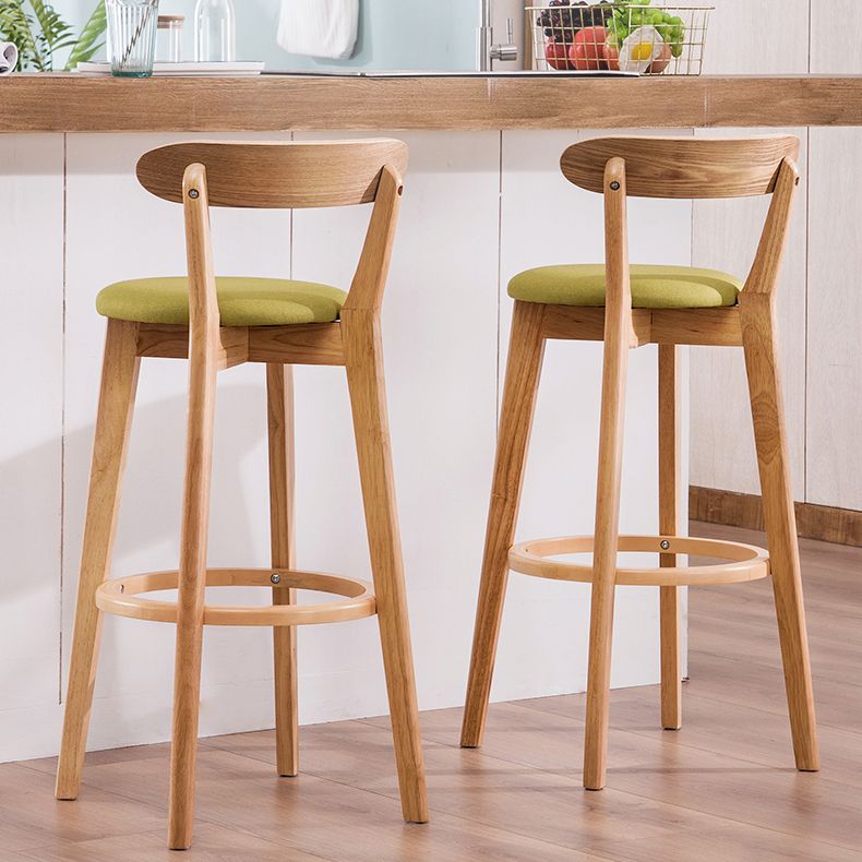 Contemporary Beech Home Barstool Matte Finish Upholstered Bar Stools Clearhalo 'Bar Furniture' 'Bar Stools' 'bar_stools' 'furn' 'furn_bar_stools' 'Furniture' 'Kitchen & Dining Furniture' 1200x1200_11e8474e-e1b8-480c-9efc-ad06799d1a54
