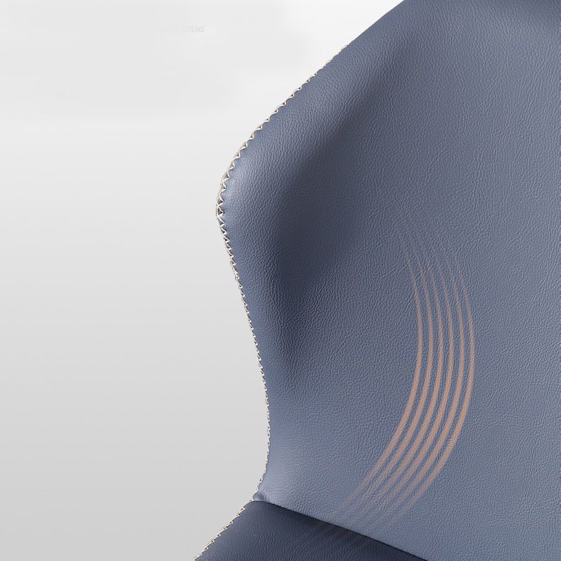 Silla de comedor de cuero falso silla lateral de estilo industrial