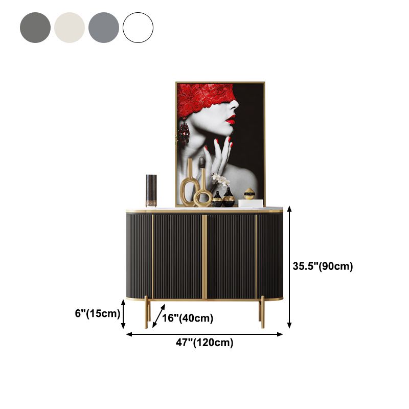 Glam Style Sideboard Stone Top Sideboard with Door for Living Room Clearhalo 'buffet_sideboard' 'Buffets & Sideboards' 'furn' 'furn_buffet_sideboard' 'Furniture' 'Kitchen & Dining Furniture' 1200x1200_11e9e4b3-9687-4e74-9040-127a562ca670