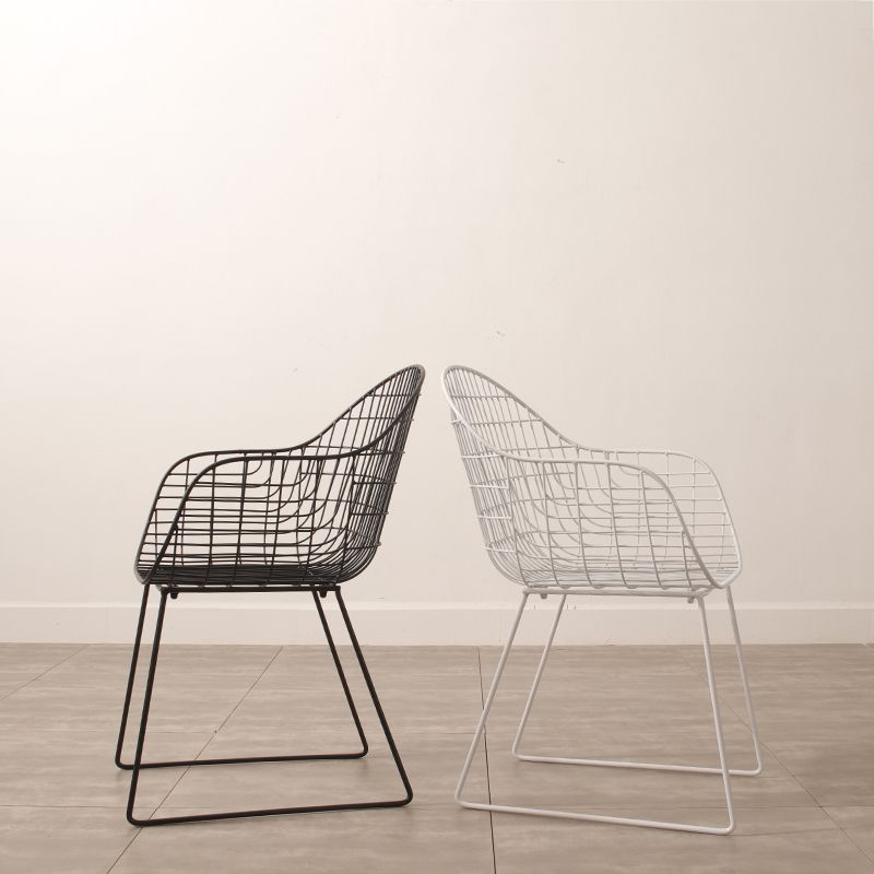 Modern PU Leather Dining Chairs Metal Dining Armchairs for Restaurant Use Clearhalo ' kitchen&dining_furn' 'Dining Chairs' 'Dining Tables & Seating' 'dining_chair' 'furn' 'furn_dining_chair' 'Furniture' 'furniture_dining_chair' 'Kitchen & Dining Furniture' 'kitchen' 1200x1200_11e9f49f-e250-49f5-81c7-d1bbd587a2d3